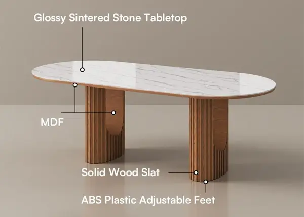 Silvo 79" Table (Glossy White)