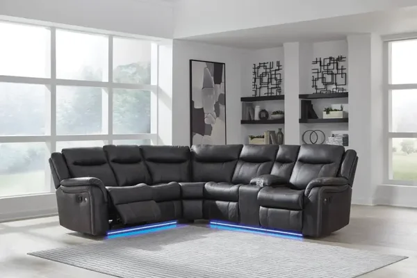 Sultan Meadow LED Recliner Sectional