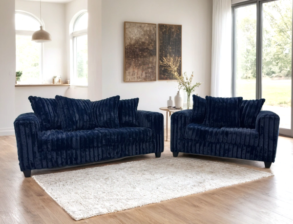Navy - Sofa & Loveseat Set