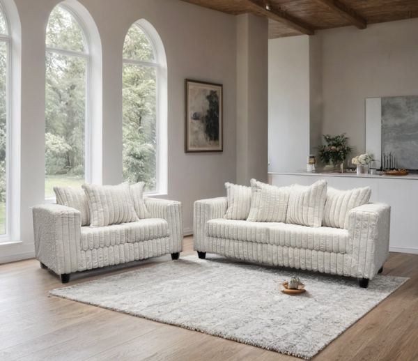 Cream - Sofa & Loveseat Set