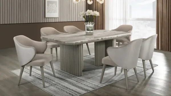 D1300 Adriana (Marble) Dining Set