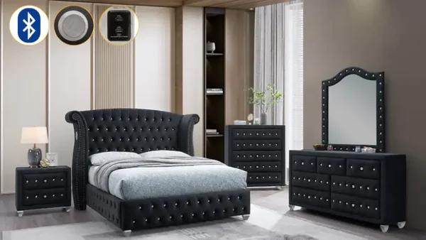 B2030 Divina (Black) Bedroom Set