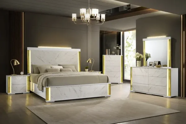 Ultra-Modern Luminous Bedroom Set
