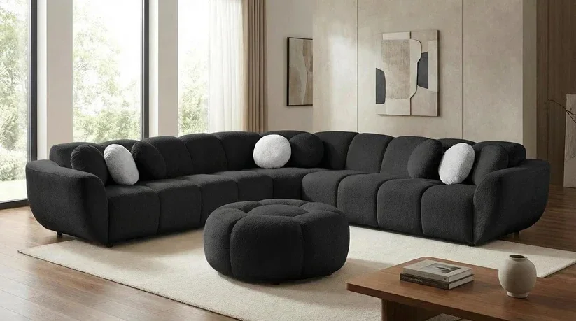MI-3001 Black Sectional