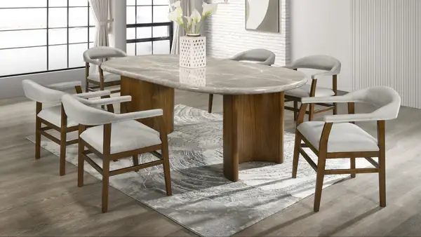 D1350 Cyra Dining (Marble Top) Dining Set