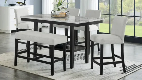 D186 Marbelle (Counter Height) Dining Set