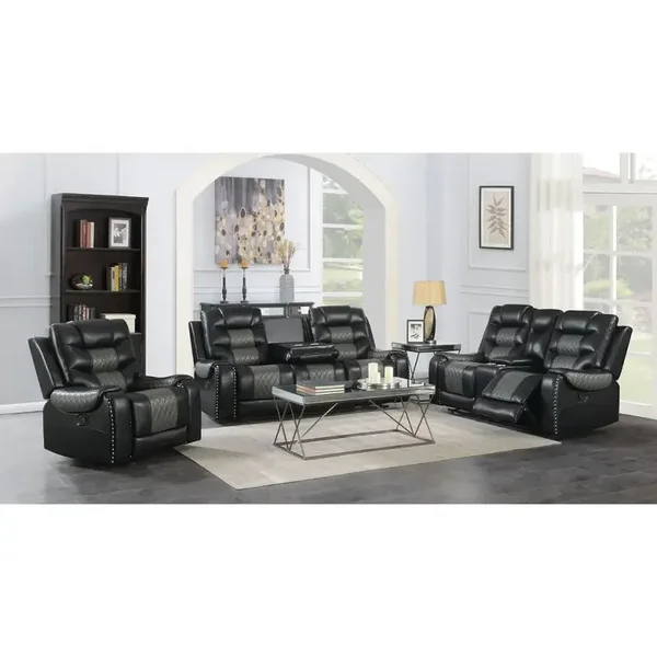 Phoenix II Black 3pcs RECLINER SET