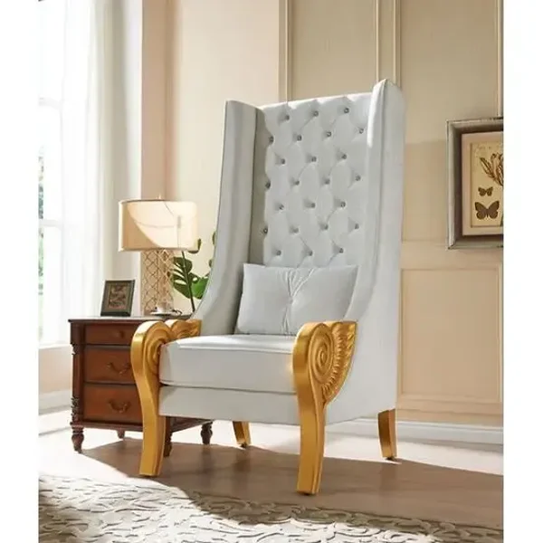 A-CH02 Throne 62.5" Tall (White)