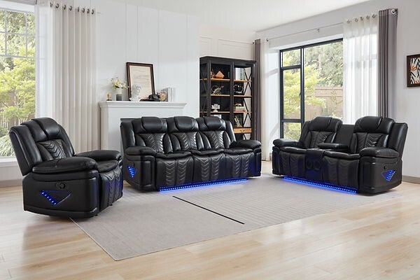 Living room set power recliner