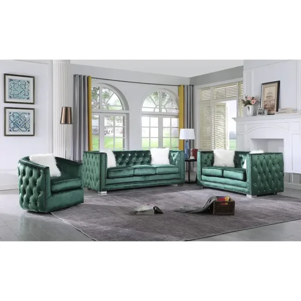 S4111 Paris (Green) Living Room 2pcs Set