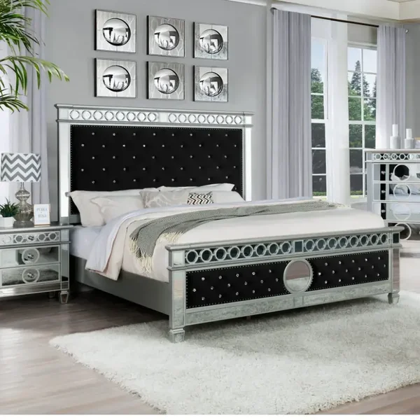 B1852 Bella (Black Velvet) Bedroom Set