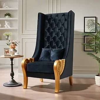 A-CH02 Throne 62.5" Tall (Black) Chair