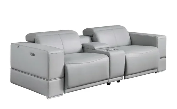genuine Italian leather Power Recliner Loveseat and chair