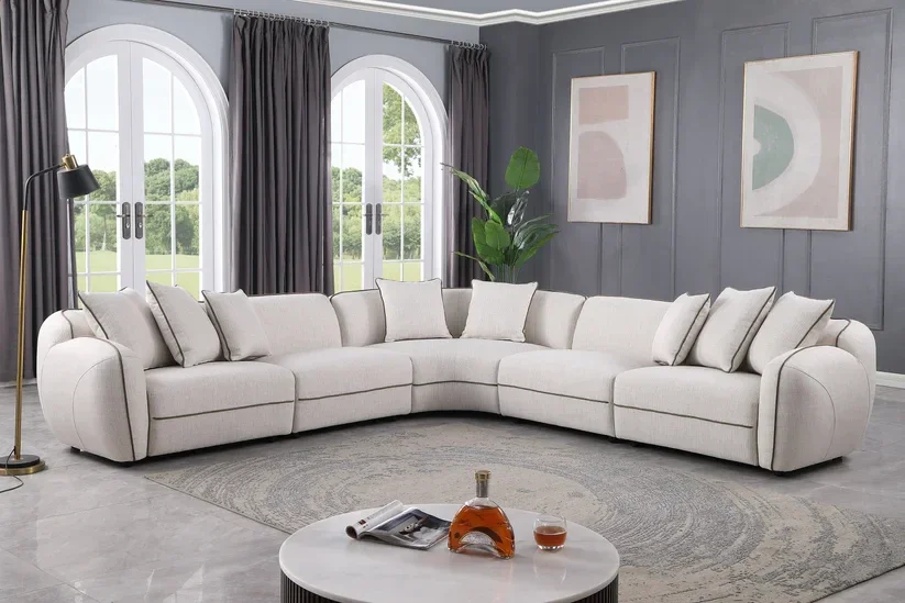 MI-3002 Beige Sectional