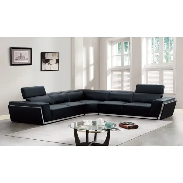 3pcs Luxury Italian Leather Sectional