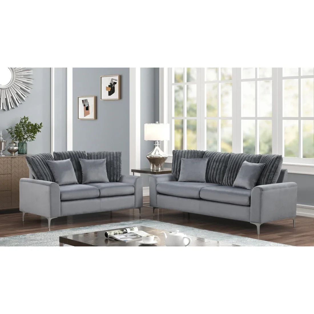 S150 Elina (Grey) Living Room Set