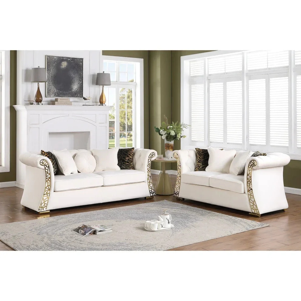 S1600 Curamo (Cream) Living Room Set
