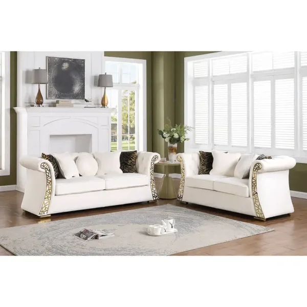 S1600 Curamo (Cream) Living Room Set