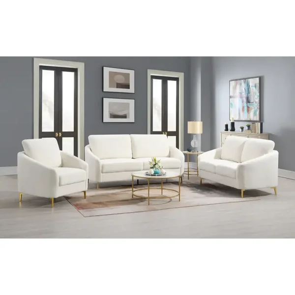 S160 Lila (White) Living Room Set