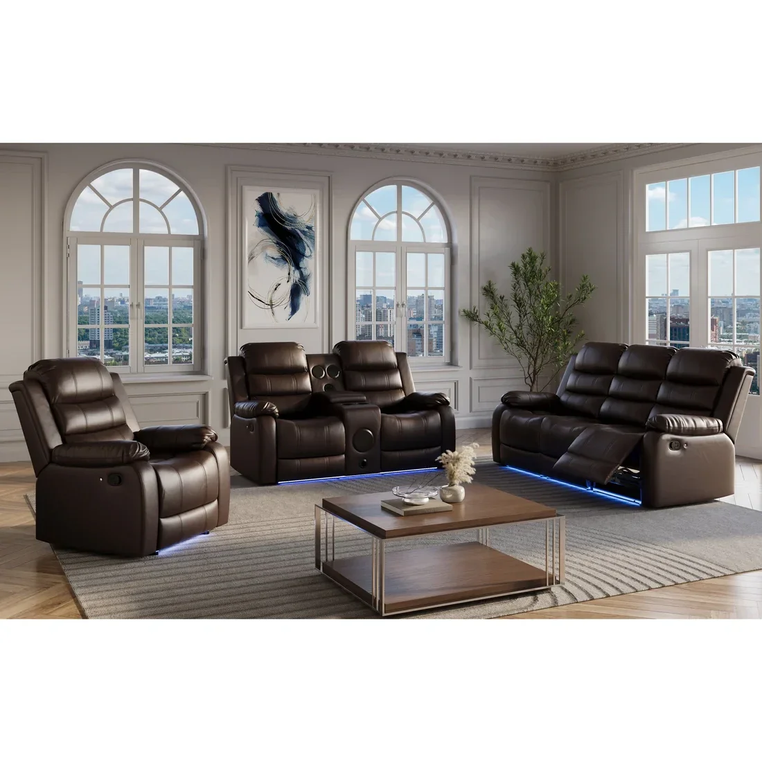 Marisol (Brown) Recliner Set