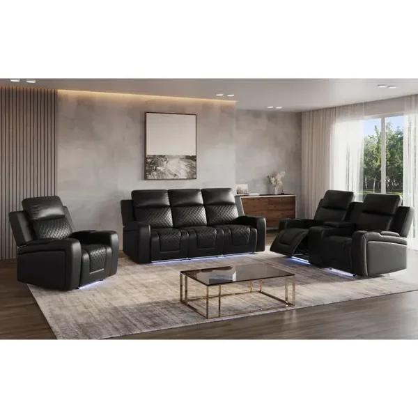 Bomer (Black) Power Recliner Set