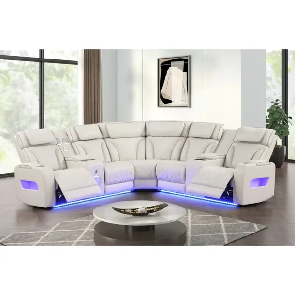 Skyline Power Recliner Sectional (Sand)