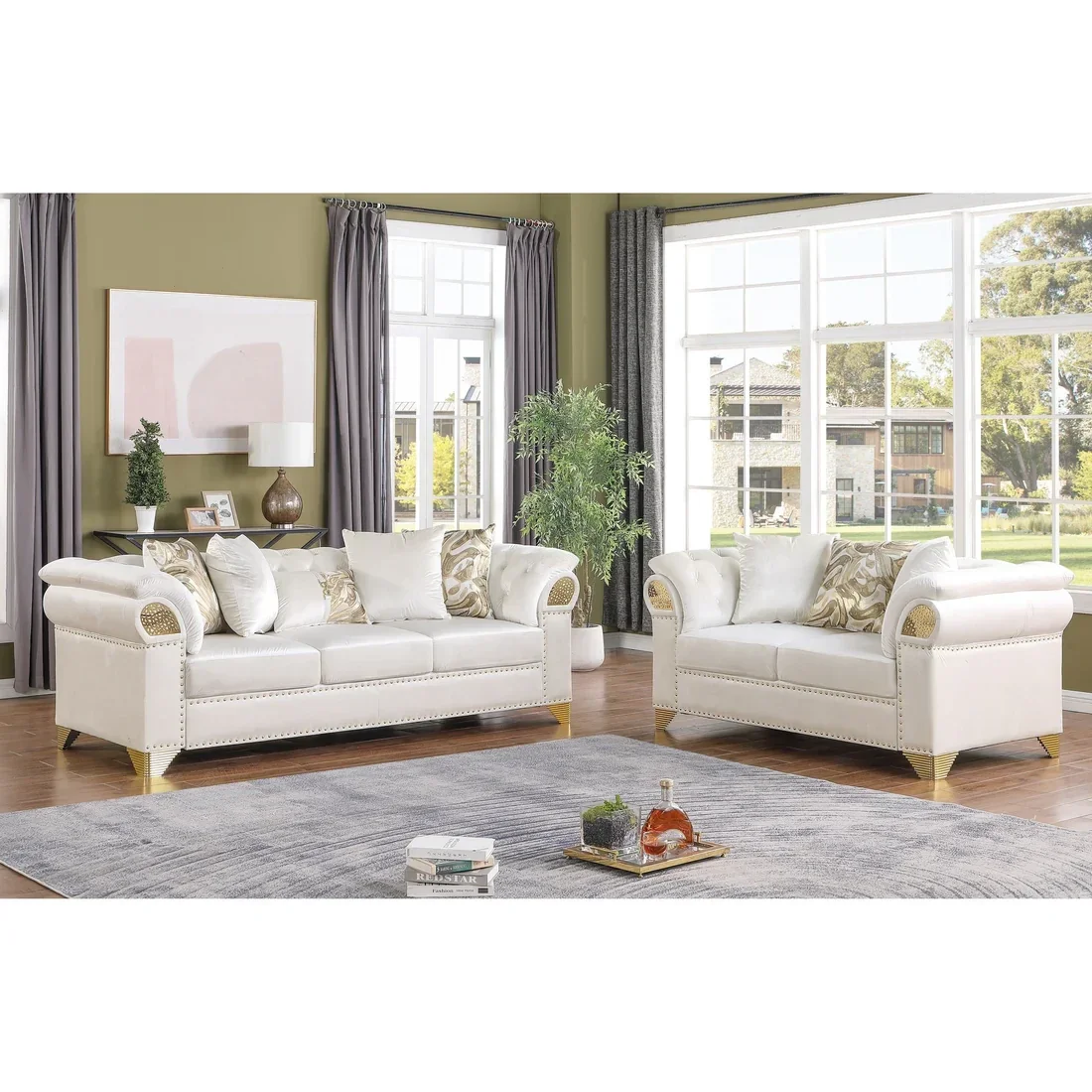 S3600 Emma (Cream) Living Room Set