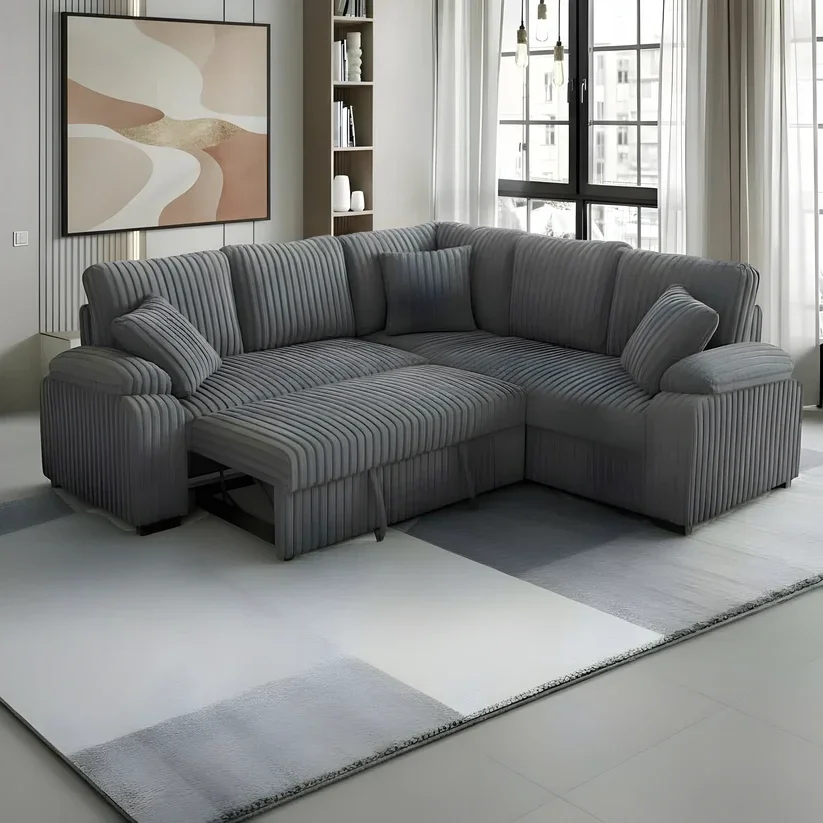 S3662 Neeha (Grey) Sofa Bed