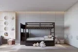FULL/FULL Bunk Bed w/Twin Trundle + Staircase Storage