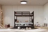 Full/Full Bunk Bed w/Twin Trundle Espresso