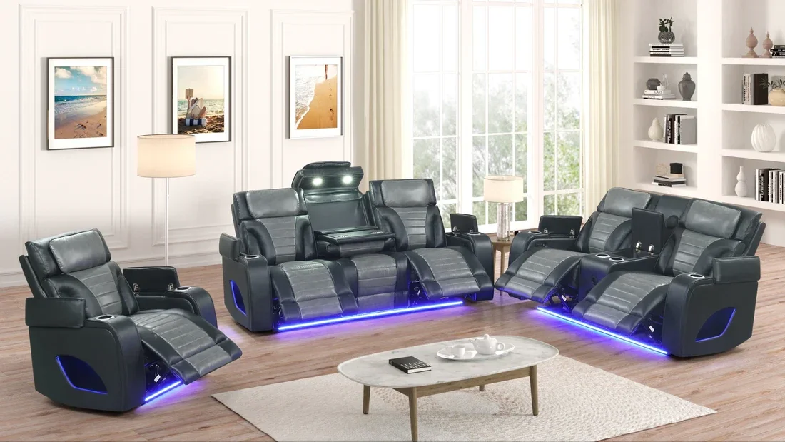 Robin (Black) Power Recliner Set