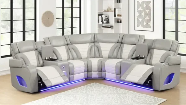 Robin Power Recliner Sectional (Grey)