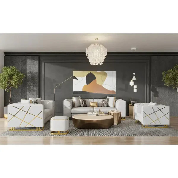 S901 Designer (Off White) Living Room Set