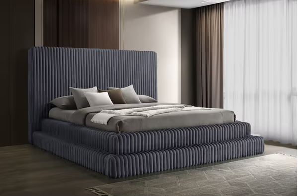 Grey Platform Bed - Queen, King