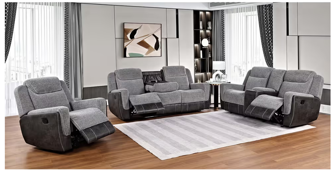 Nisa (Grey) Recliner Set