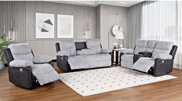 3PCS (SOFA, LOVESEAT, & RECLINER SET