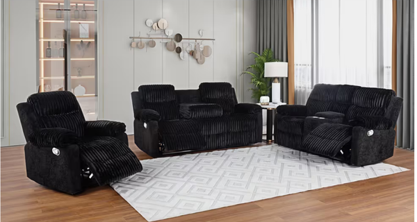 3PCS (SOFA, LOVESEAT, & RECLINER SET