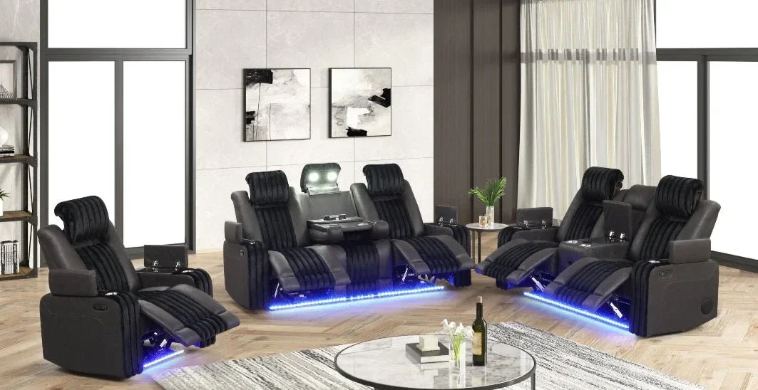 Lita (Black) Power Recliner Set
