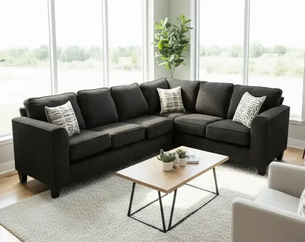 S343 Thea (Black) Sectional