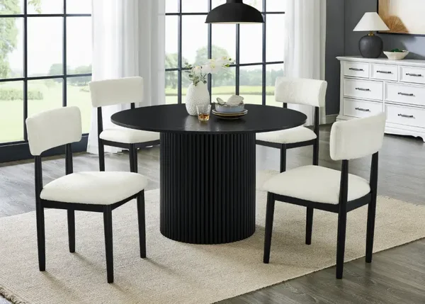 5pcs: Table & 4 Chairs