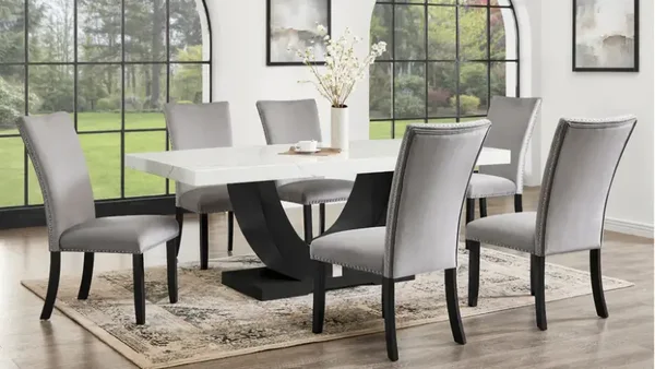 D180 Larry (Grey) Dining Set