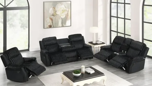 Willow Black Recliner Set.