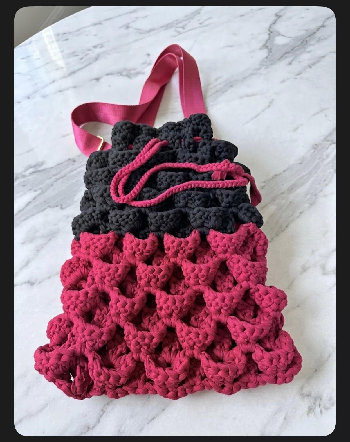 Black and red Crocodile bag