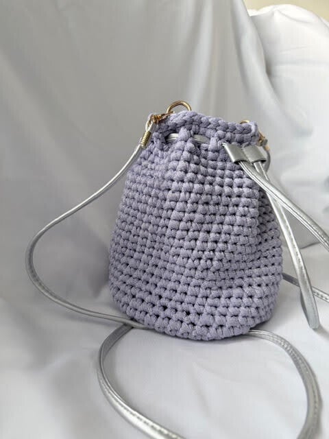 Lilac T-Shirt yarn bag,