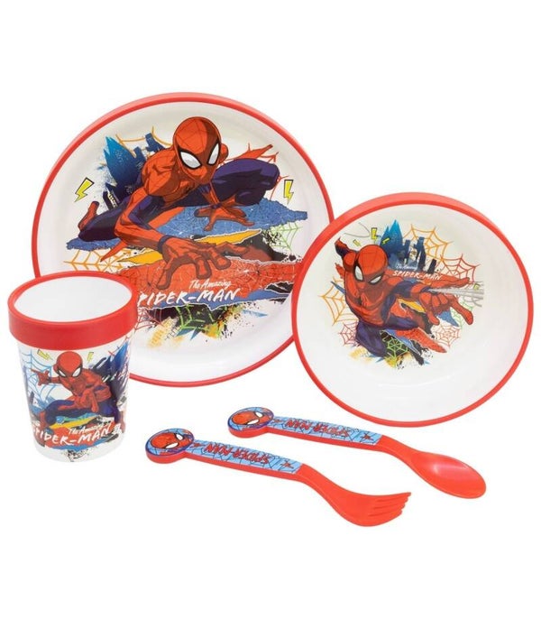 Spiderman 5 delige eetset