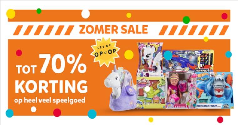 Gang Nevelig rundvlees Intertoys Zomersale: tot 70% korting op speelgoed