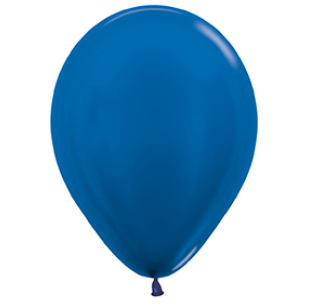 Heliumballonnen metallic donkerblauw (5 stuks)