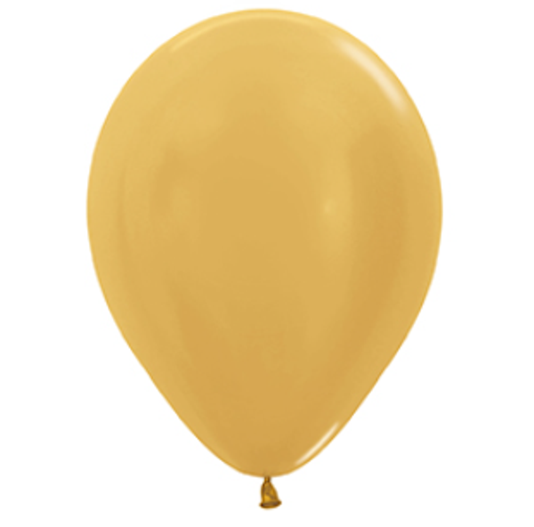Heliumballonnen metallic goud (5 stuks)