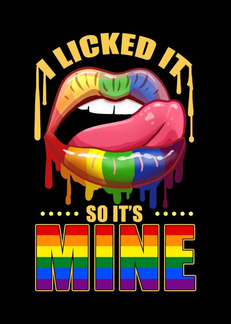 I LICKED IT SO IT`S MINE - METAL ART PRINT