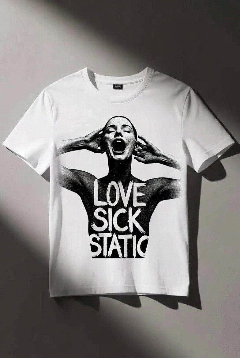 Silent Scream Tee | Love Sick Static Emotional Release Graphic T-Shirt